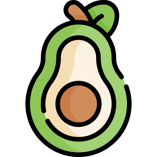 palta Kawaii Lineal color icono