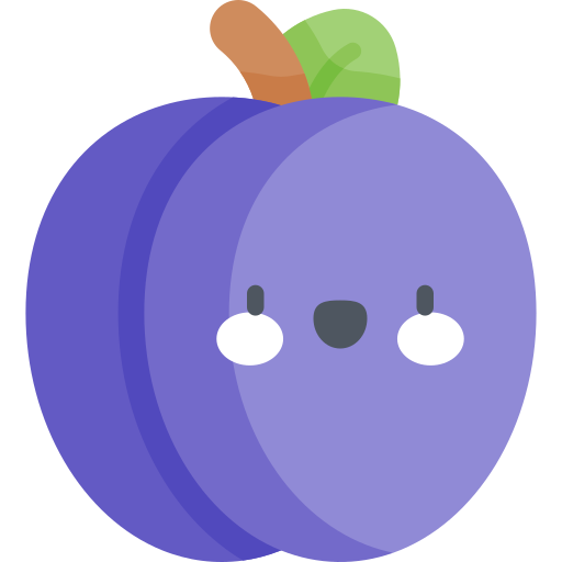 Plum Kawaii Flat icon