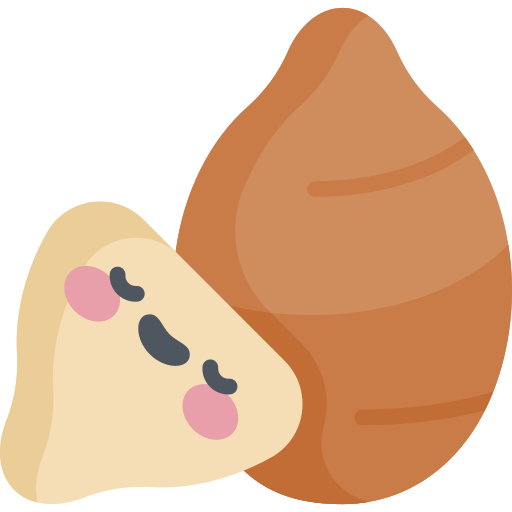 Sweet potato Kawaii Flat icon