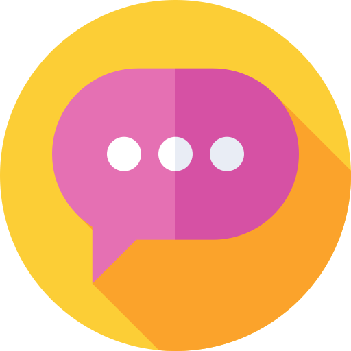 Speech bubble Flat Circular Flat icon