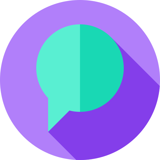 burbuja de diálogo Flat Circular Flat icono