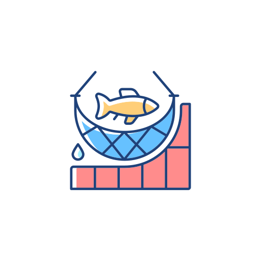 red de pesca Generic Thin Outline Color icono