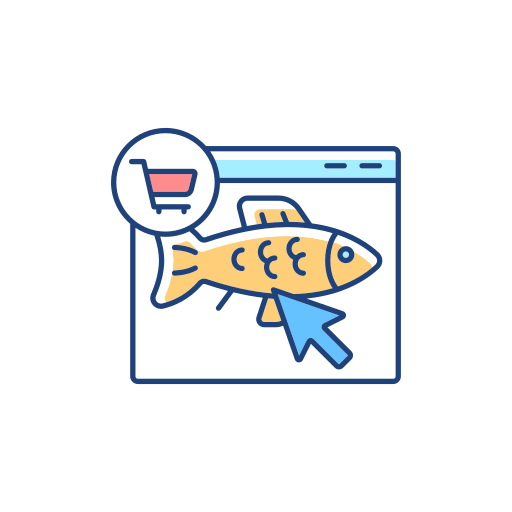 pescadería Generic Thin Outline Color icono