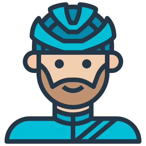 Cyclist Becris Lineal color icon