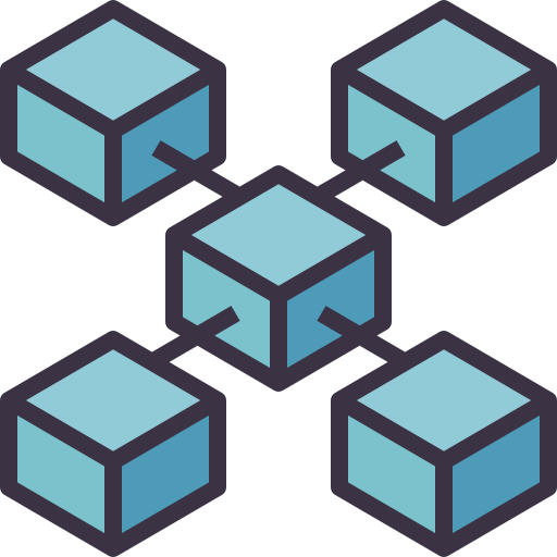 Blockchain Becris Lineal color icon