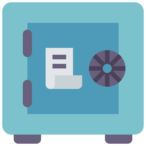 Safe box Becris Flat icon