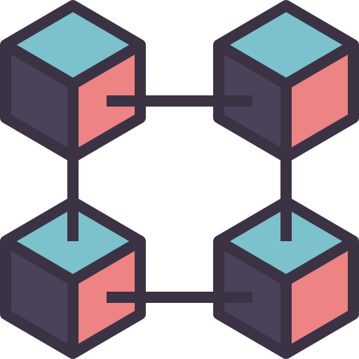 blockchain Becris Lineal color icono