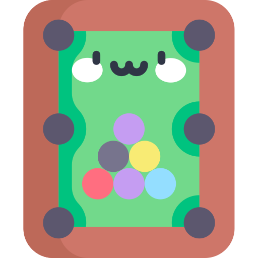 Billiards Kawaii Flat icon