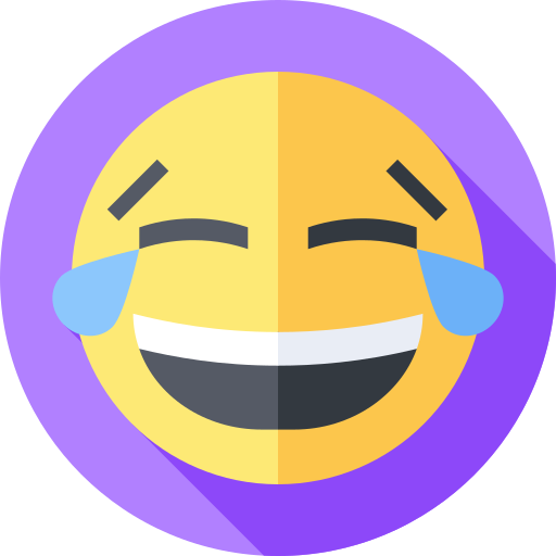 笑い Flat Circular Flat icon