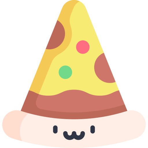 pizza Kawaii Flat Ícone