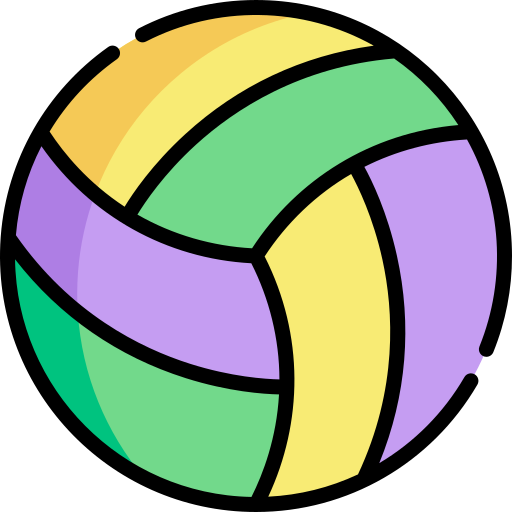 vóleibol Kawaii Lineal color icono