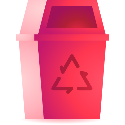 papierkorb 3D Toy Gradient icon