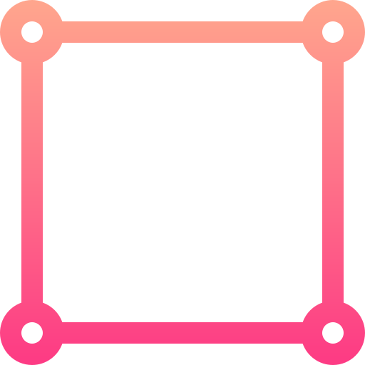 carré Basic Gradient Lineal color Icône