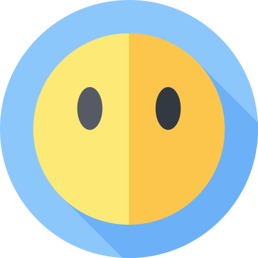 Expressionless Flat Circular Flat icon