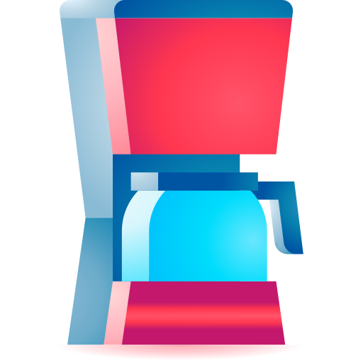 Coffee maker 3D Toy Gradient icon