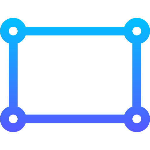 직사각형 Basic Gradient Lineal color icon