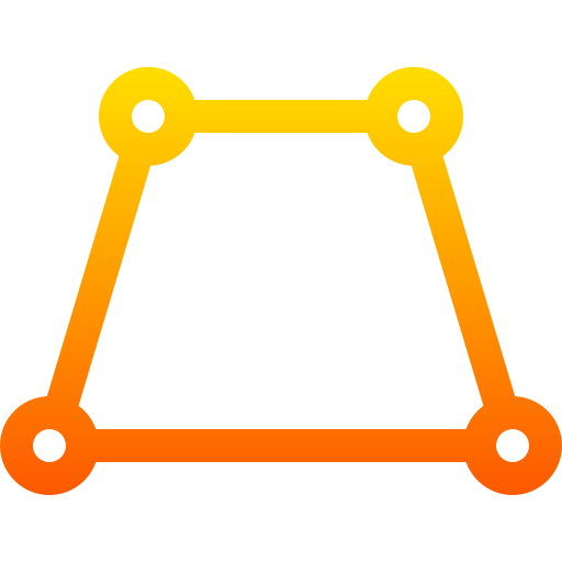 Trapezoid Basic Gradient Lineal color icon