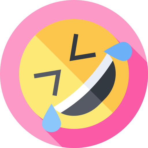 lachend Flat Circular Flat icoon