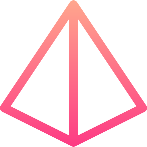 piramida Basic Gradient Lineal color ikona