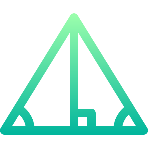 triângulo Basic Gradient Lineal color Ícone
