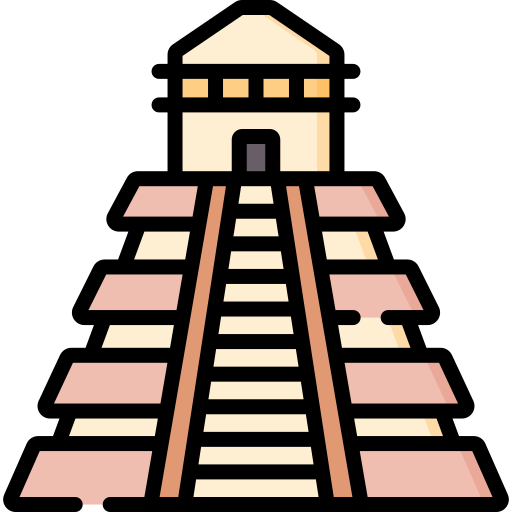 azteekse piramide Special Lineal color icoon