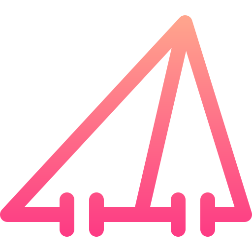 trójkąt Basic Gradient Lineal color ikona