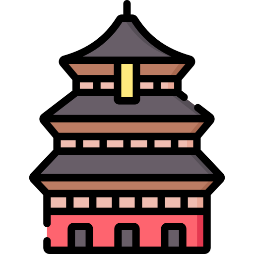 tempel van de hemel Special Lineal color icoon