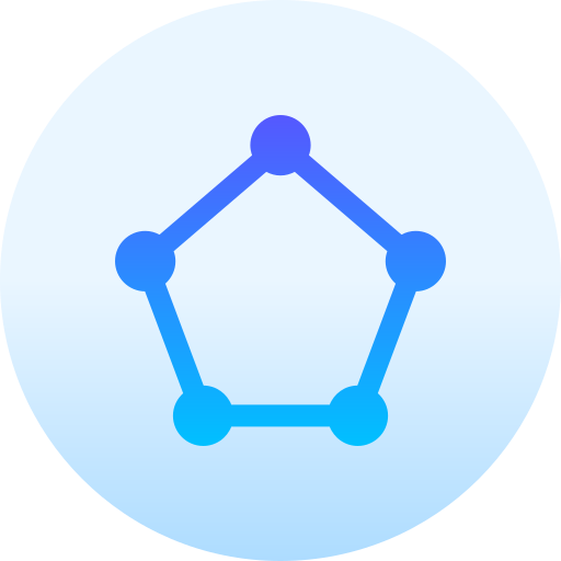 pentagon Basic Gradient Circular icon