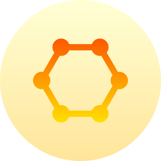 sześciokąt Basic Gradient Circular ikona