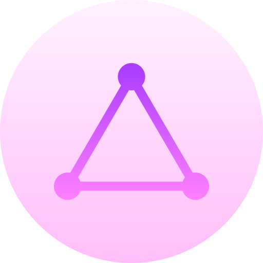 triângulo Basic Gradient Circular Ícone