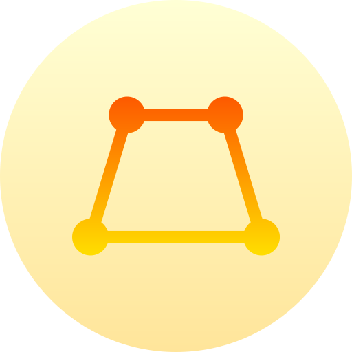 trapezoid Basic Gradient Circular icon