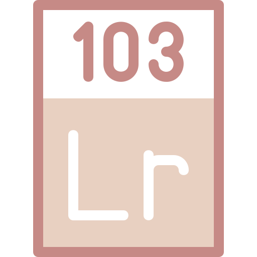 lawrencium Detailed color Lineal color icono
