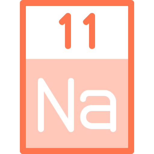 natrium Detailed color Lineal color icoon