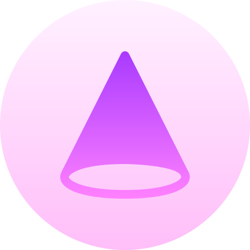 stożek Basic Gradient Circular ikona