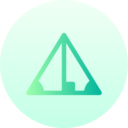 dreieck Basic Gradient Circular icon