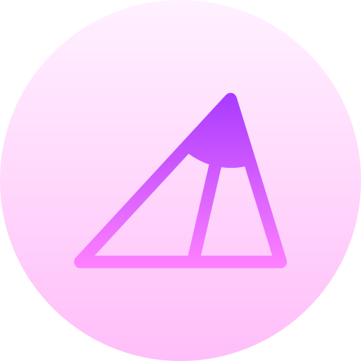 dreieck Basic Gradient Circular icon
