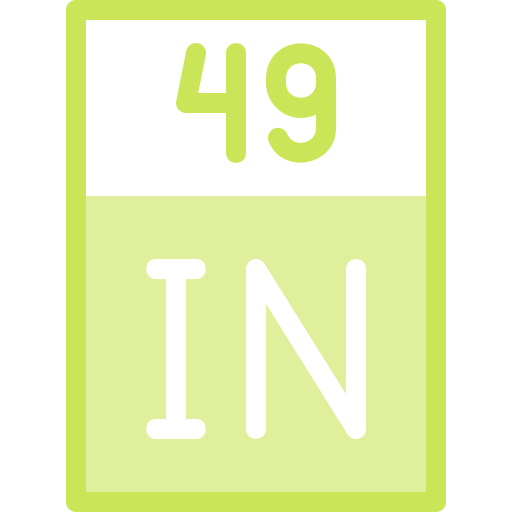 インジウム Detailed color Lineal color icon