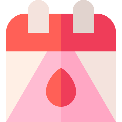 menstruatie Basic Straight Flat icoon