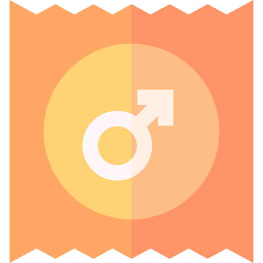 Condom Basic Straight Flat icon
