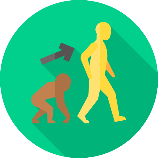 ewolucja Flat Circular Flat ikona