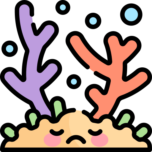 arrecife de coral Kawaii Lineal color icono