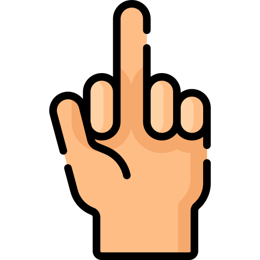 dedo medio Special Lineal color icono
