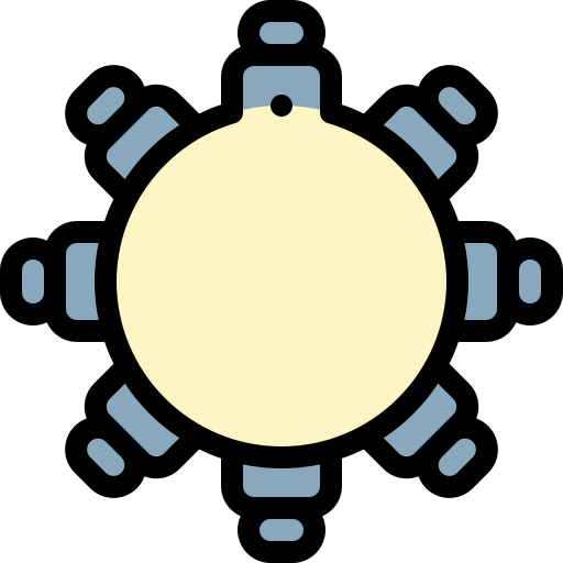 okrągły stół Detailed Rounded Lineal color ikona