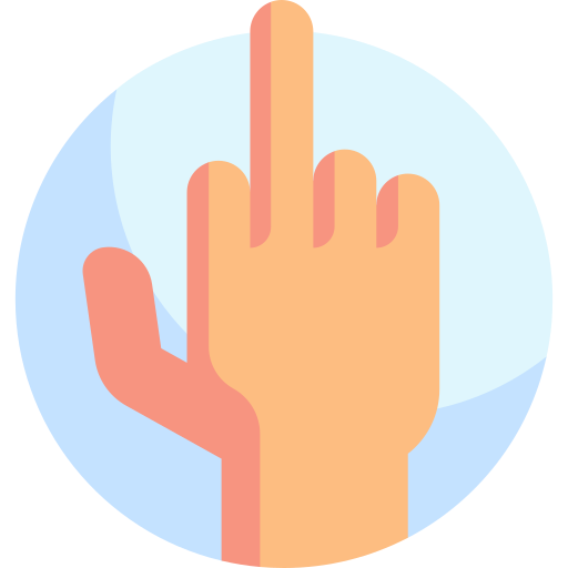 Средний палец Detailed Flat Circular Flat иконка