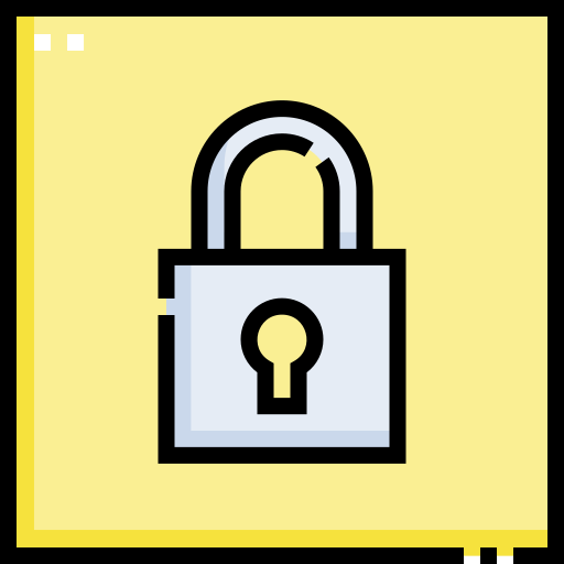 Lock Detailed Straight Lineal color icon