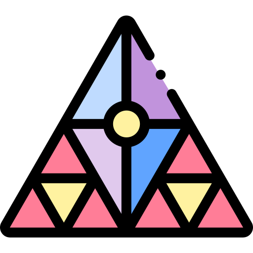 forma abstracta Detailed Rounded Lineal color icono
