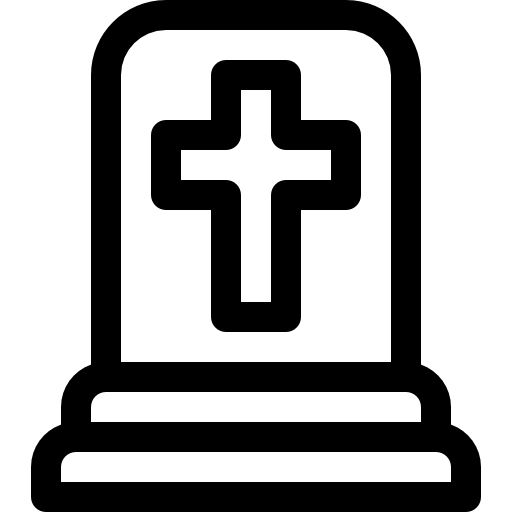 nagrobek Basic Rounded Lineal ikona