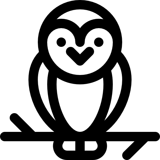 フクロウ Basic Rounded Lineal icon