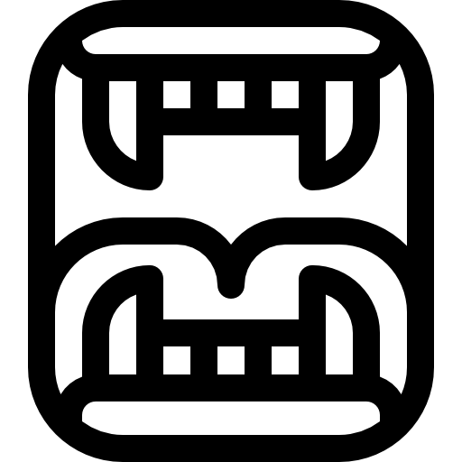 Клыки Basic Rounded Lineal иконка