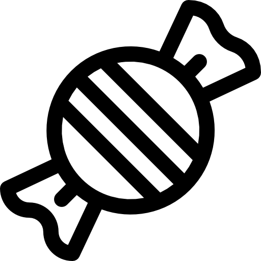 cukierek Basic Rounded Lineal ikona